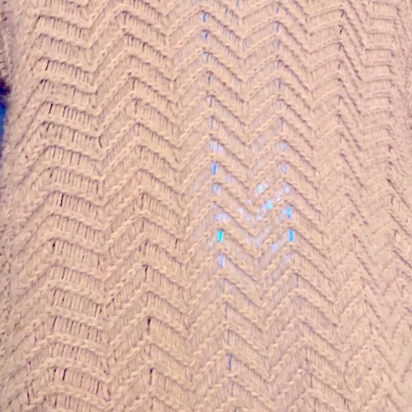 Woven Knit Open Front Cardigan Pockets Dark Powder Pink SP - Picture 6 of 7